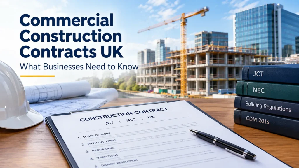 Commercial construction contracts UK for business building projects